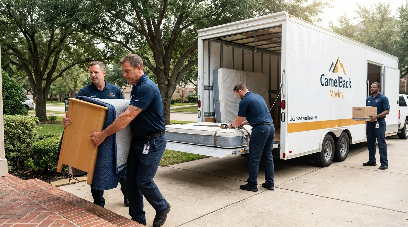 Crew loading residential truck for cross-state move from Niwot, CO