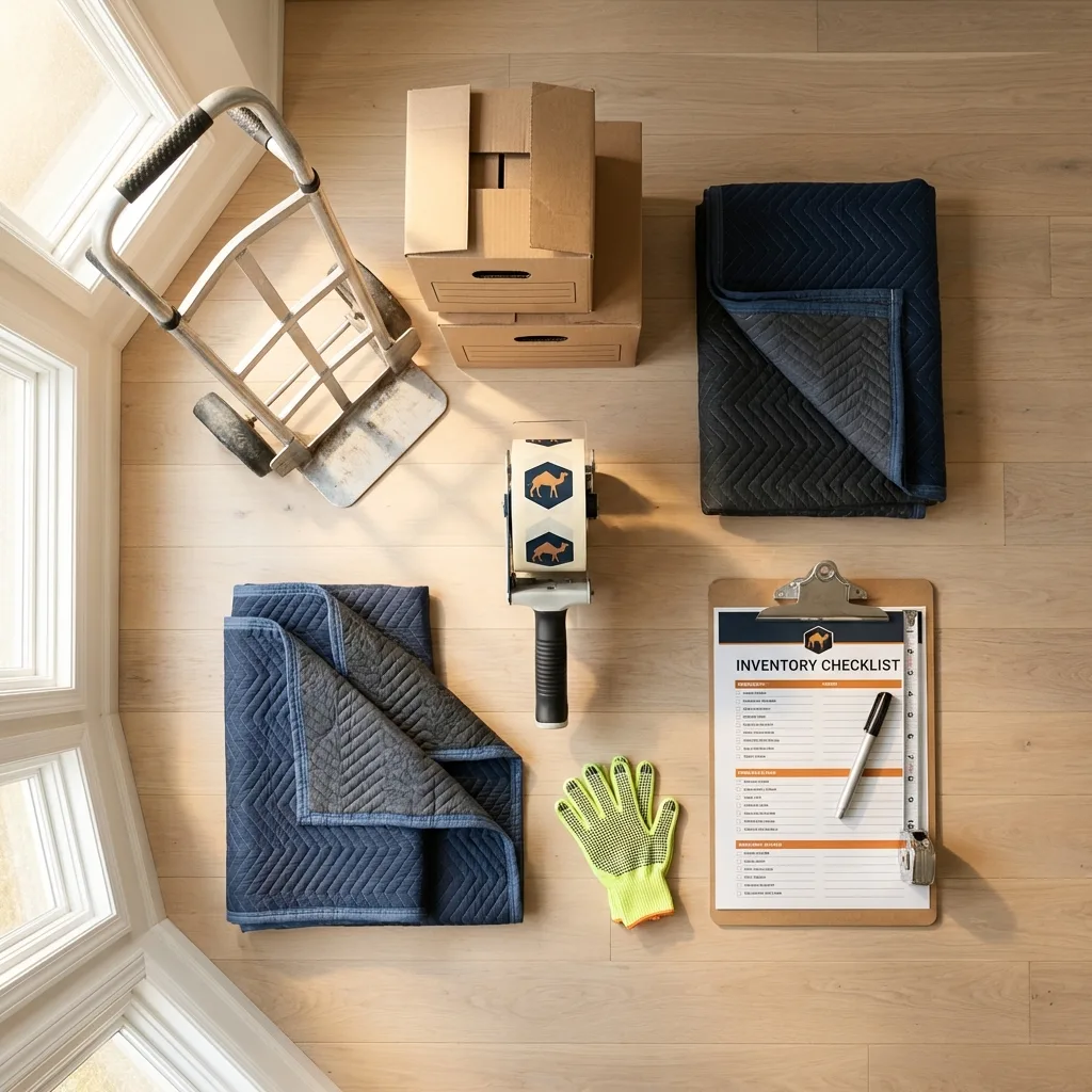 Professional moving supplies and packing materials layout for Niwot residential relocations
